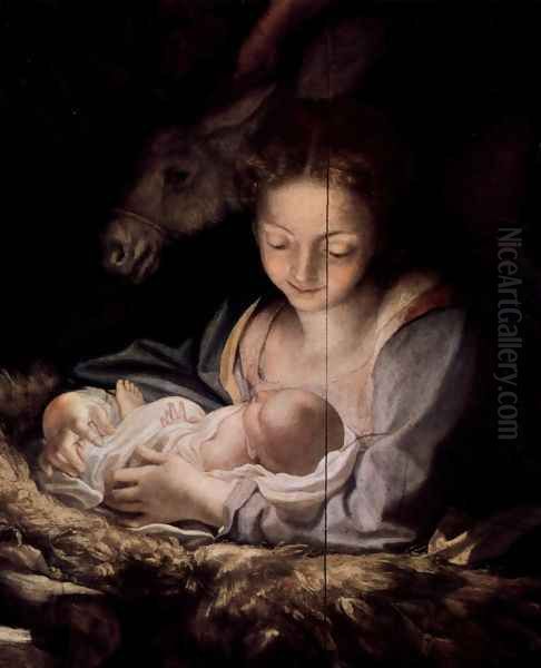 Adoration of the Shepherds (The Night), detail, Maria and child - view 1
