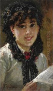 Ragazza Col Cappello Nero