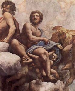 The vision of St. John in Patmos, detail, St. Philip and St. Thaddeus by Antonio Allegri da Correggio