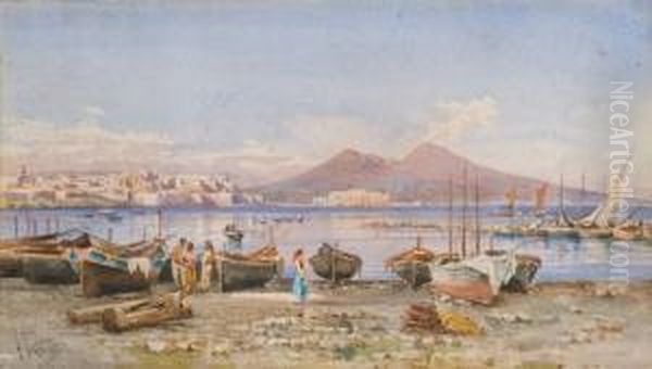 Pescatori A Riva Nel Golfo Di Napoli - view 1