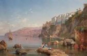 Amalfi Con La Casa Del Tasso by Guglielmo Giusti