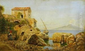 Scorcio Di Sorrento Con Vesuvio Sullo Sfondo