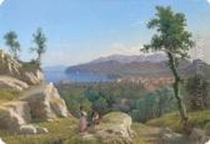 A Lover's Tryst Before Sorrento by Guglielmo Giusti