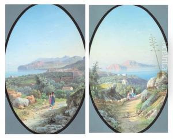 Veduta Di Sorrento - Capri Dalle Alture Della Costiera Sorrentina - view 1