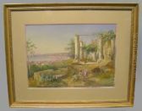 View Of The Bay Of Naples by Guglielmo Giusti