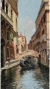 Gondola In Canale by Fausto Giusto