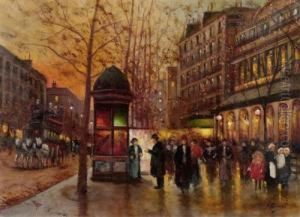 Pariser Strassenszene. by Fausto Giusto