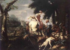 Meeting of Isaac and Rebecca by Giovanni Benedetto Castiglione
