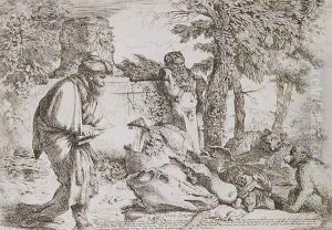 Diogenes Searching for an Honest Man by Giovanni Benedetto Castiglione