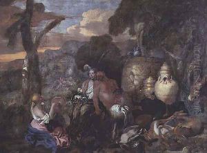 Bacchantes and a Satyr by Giovanni Benedetto Castiglione