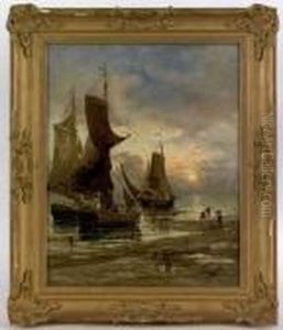 Coastal Scene With Ships Coastal Scene With Ships