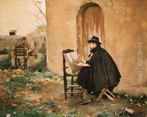 Rusinol and Casas painting, 1890 - view 1
