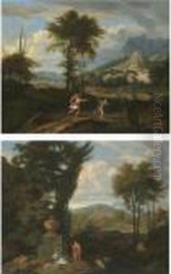 A River Landscape With Apollo And Daphne A River Landscape With Apollo And Daphne