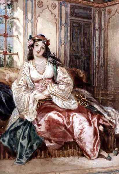 A Lady Seated in an Ottoman Interior Wearing Turkish Dress, 1832 - view 1
