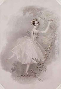 Marie Taglioni (1804-84) as the Sylph in 'La Sylphide', c.1832 by Alfred-Edward Chalon