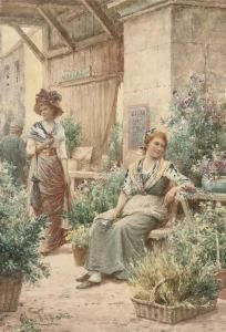 The Flower Market by Alfred Glendening