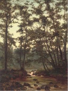 River Mole, Near Box Hill, Surrey by Alfred Glendening