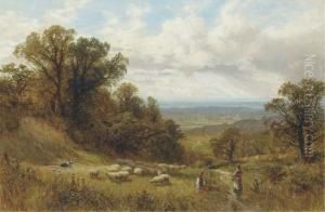 Young Shepherd And Maid In A Landscape