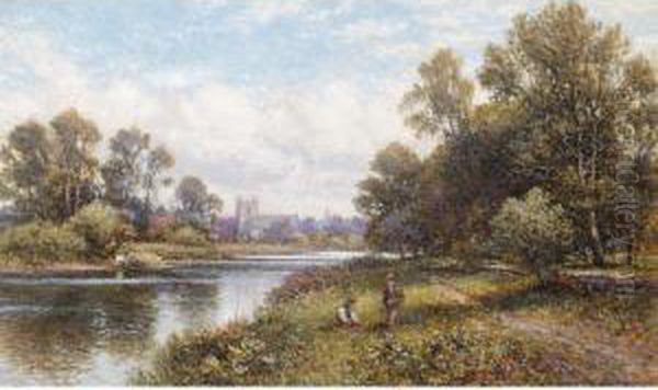Fishing On The Thames - view 1