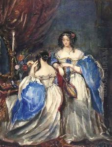 Two Ladies in a Dressing Room by Alfred-Edward Chalon