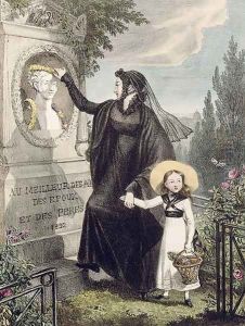 The Cemetery of Pere Lachaise, 1822 by John James Chalon