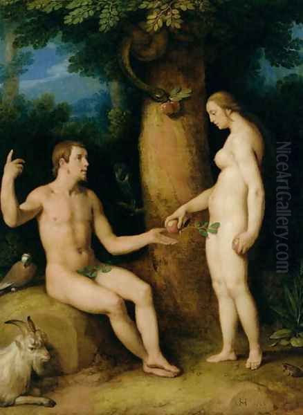 Adam and Eve, 1622 by Cornelis Cornelisz Van Haarlem