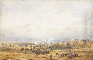 Scene De Bataille En Algerie