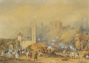 Orientalische
 Schlachtenszene.