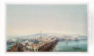 Vue Du Port D'alger by Gaspard Gobaut