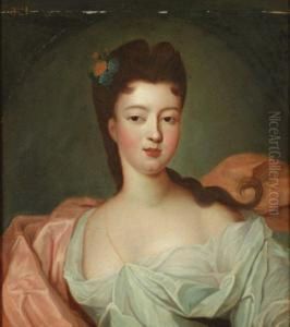 Portrait De Diane D'orleans by Pierre Gobert
