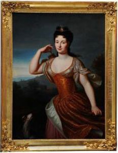 Portrait De Diane D""""estrees En Chasseresse, Marquise De Louvois by Pierre Gobert