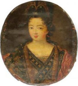 Length In Goldembroidered Robes And Head Piece