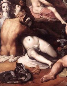 The Wedding of Peleus and Thetis (detail 2) 1593 by Cornelis Cornelisz Van Haarlem