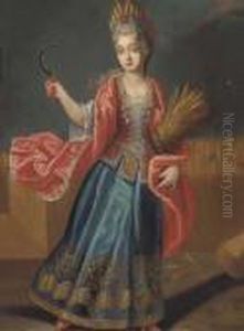 Portrait Of A Lady, Full-length, As Ceres