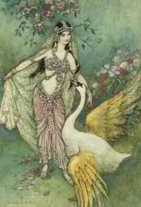 Leda And The Swan by Warwick Goble