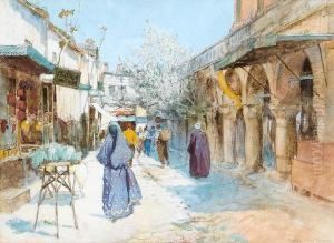 Turkish Street Scene by Warwick Goble