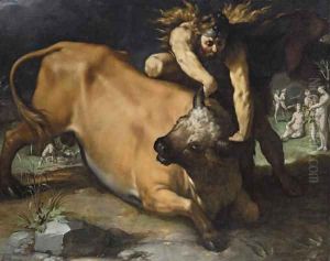 Hercules and Achelous by Cornelis Cornelisz Van Haarlem