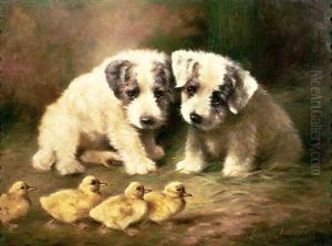 Sealyham Puppies and Ducklings