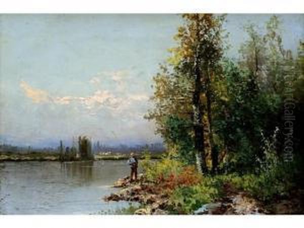 Pecheur En Bord De Riviere - view 1