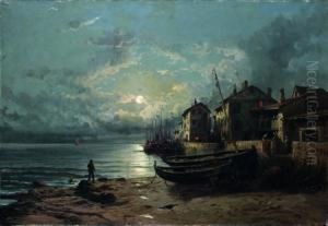 Le Clair De Lune Sur Une Berge