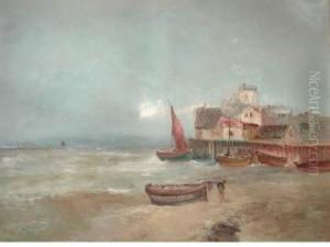 Bateau Au Port by Alfred Godchaux