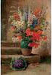 Bouquet Aux Coquelicots Et Marguerites by Alfred Godchaux