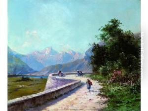 Paysage De Montagne. by Emile Godchaux
