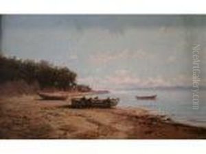 Depart Pour La Peche A Arcachon by Emile Godchaux