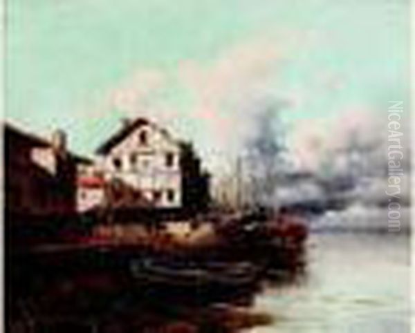 Barques De Pecheurs Dans Le Port De Honfleur - view 1