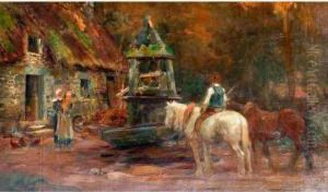Le Retour Des Champs by Charles Leon Godeby