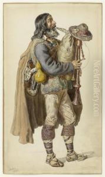 Pfifferano. Verso, Study Of A Seated Man - view 1