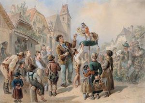 Schausteller Am Marktplatz by Carl Goebel