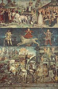 Allegory of March- Triumph of Minerva 1476-84 by Francesco Del Cossa