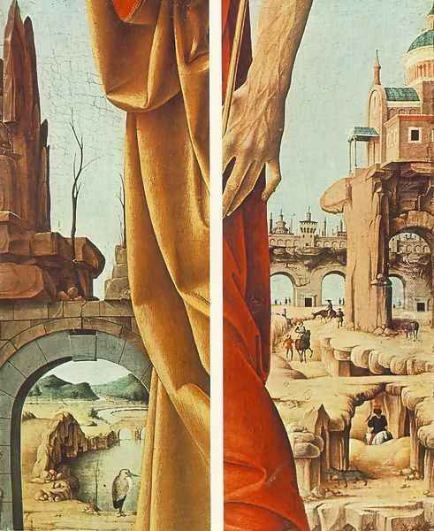 St Peter and St John the Baptist, (detail) (Griffoni Polyptych) 1473 - view 1